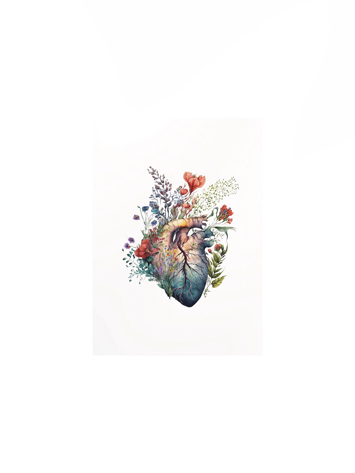 Watercolor Anatomical Heart Art Print product image (1)