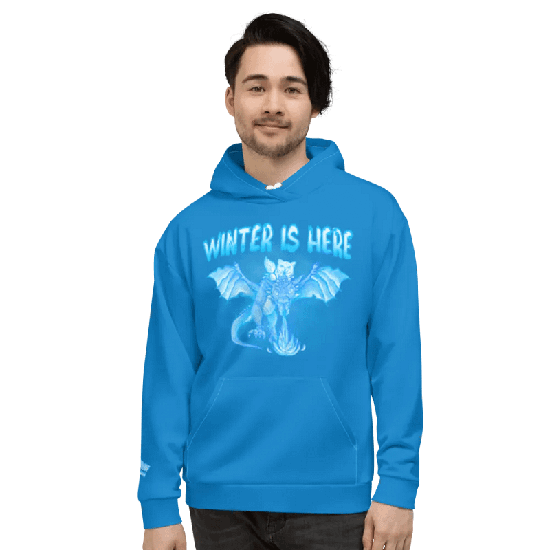Blue Winter is Here Hoodie - Front