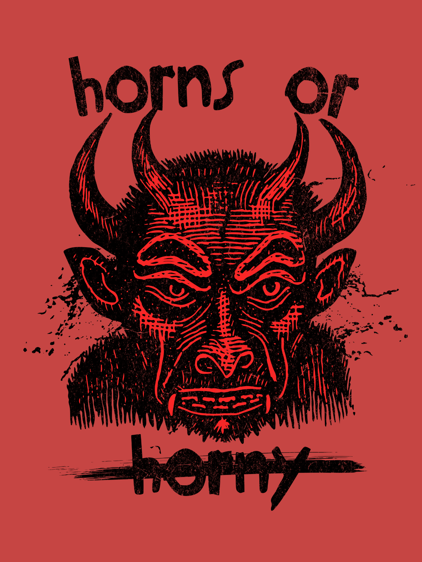 Horns or Horny Unisex T-Shirt product image (1)