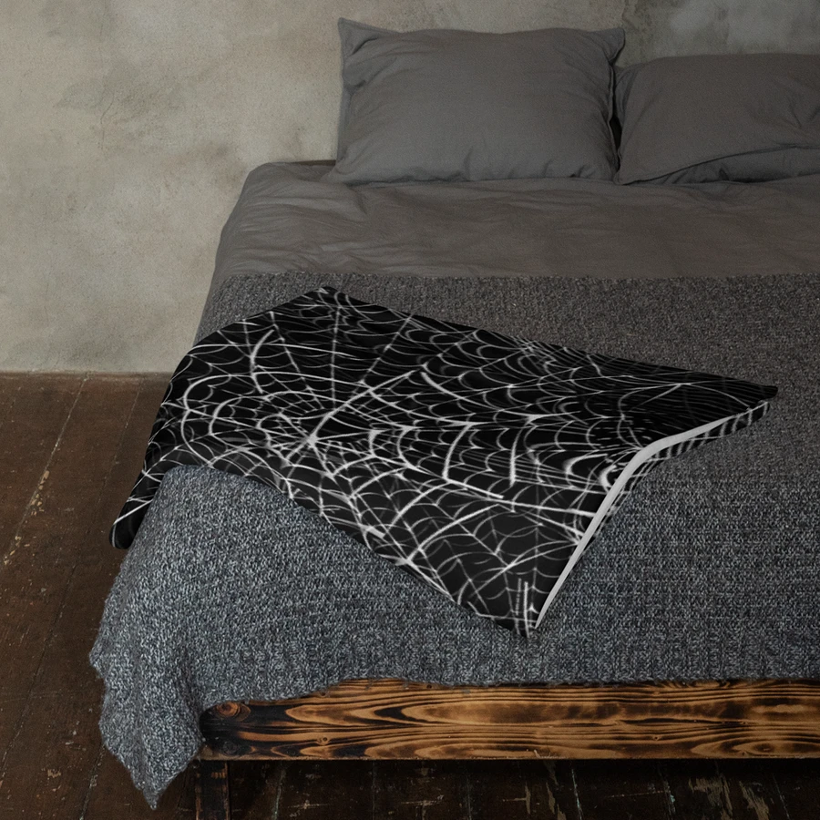 Black and White Spider Webs Throw Blanket product image (23)