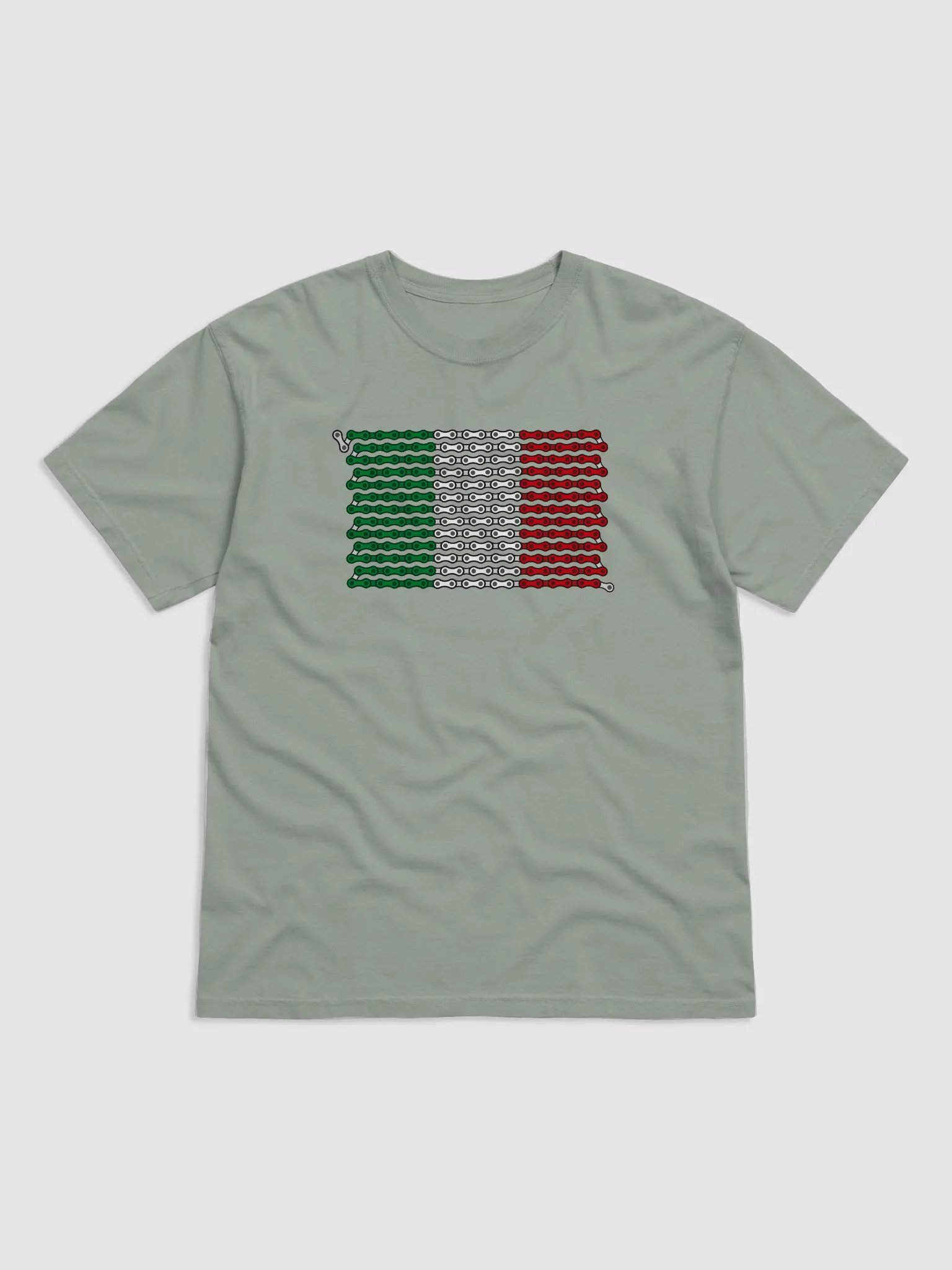 Italy Bike Chain Flag on Heavyweight Tee product image (9)