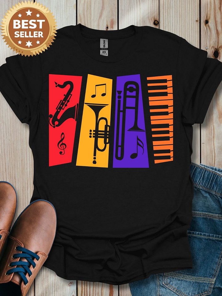 Jazz Instruments T-Shirt product image (1)