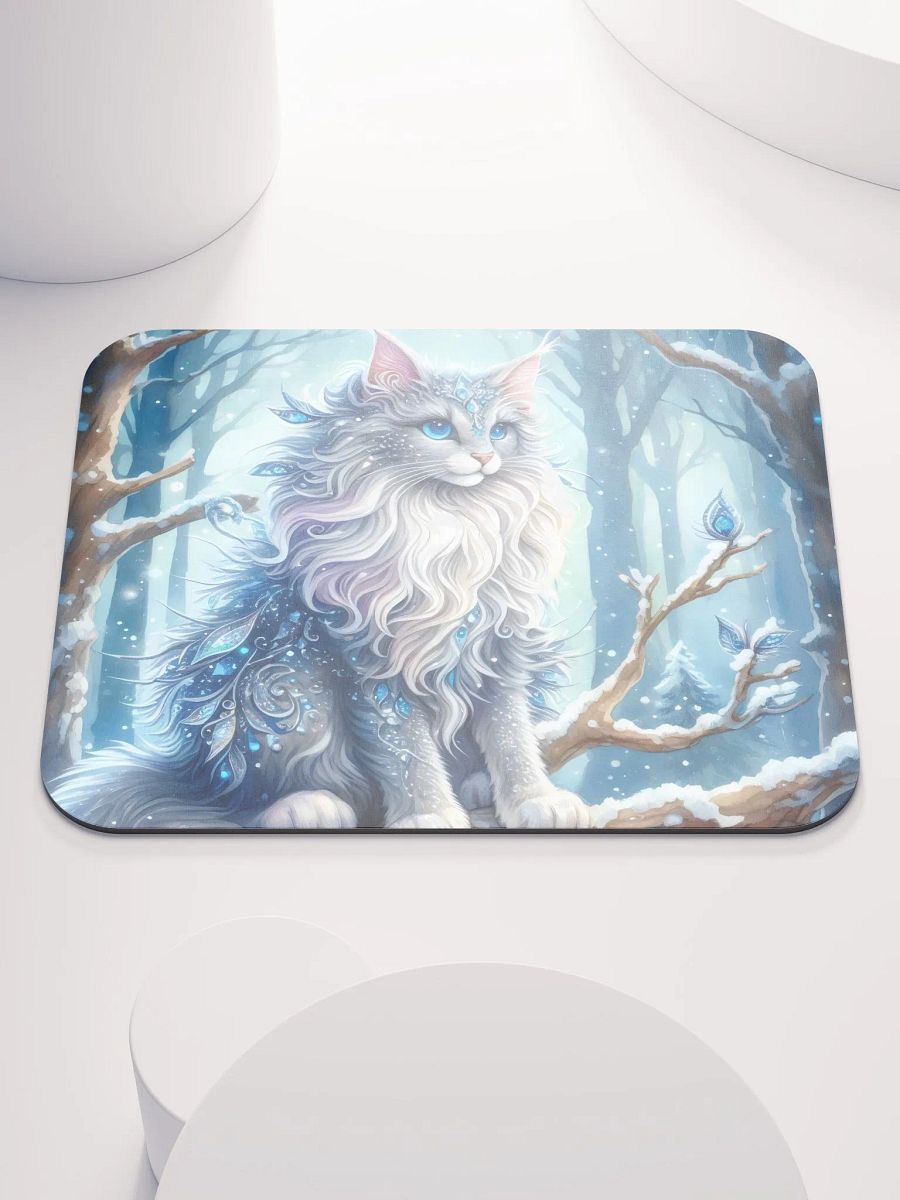 Frosty Feline Mouse Pad product image (2)