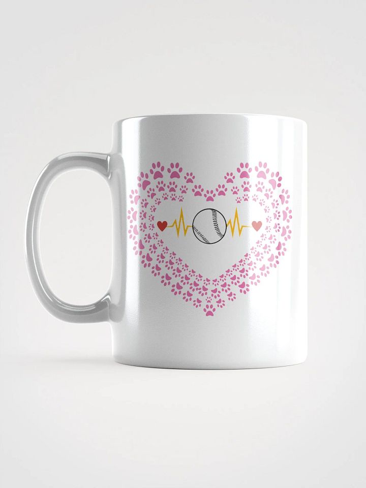 Heart Paw Print Baseball Mug product image (1)