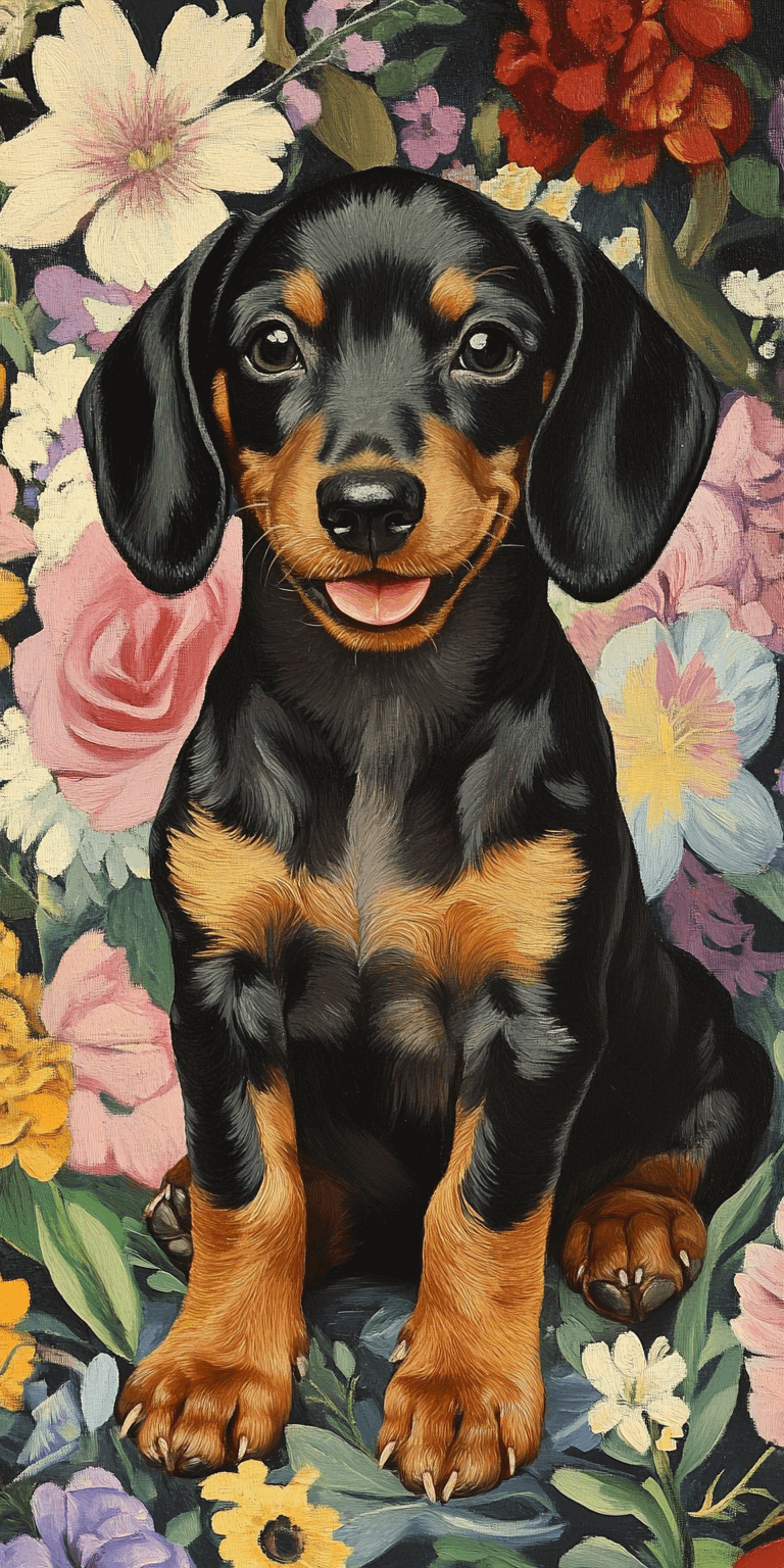 Phone Background Dachshund Puppies (Free) product image (1)