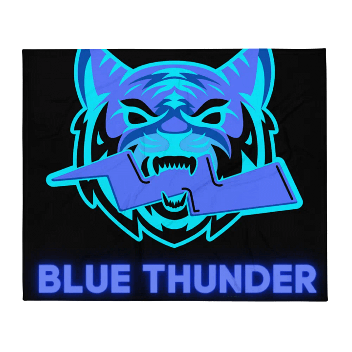 Blue Thunder Throw Blanket product image (1)