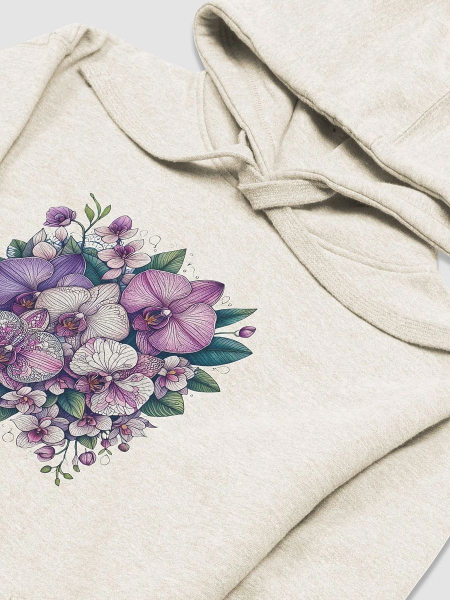 Orchid Oasis Premium Hoodie | AI Design mandala patterned flowers product image (3)