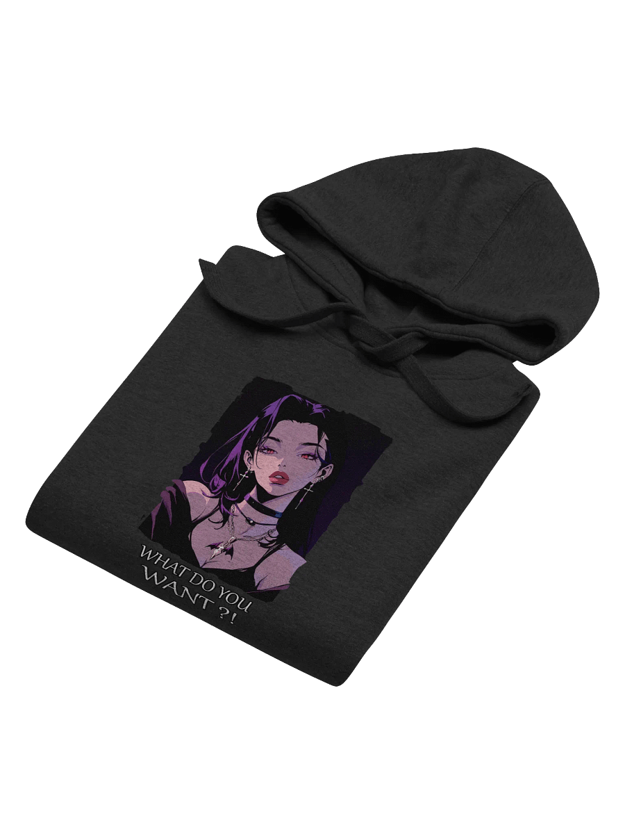 "What do you want ?!" Front Unisex Printed Hoodie product image (6)