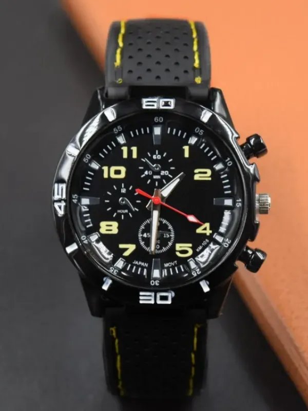 Factory direct sales, foreign trade explosion, men's sports cars, silicone watches wholesale, students sports quartz watches on behalf of a generation product image (4)