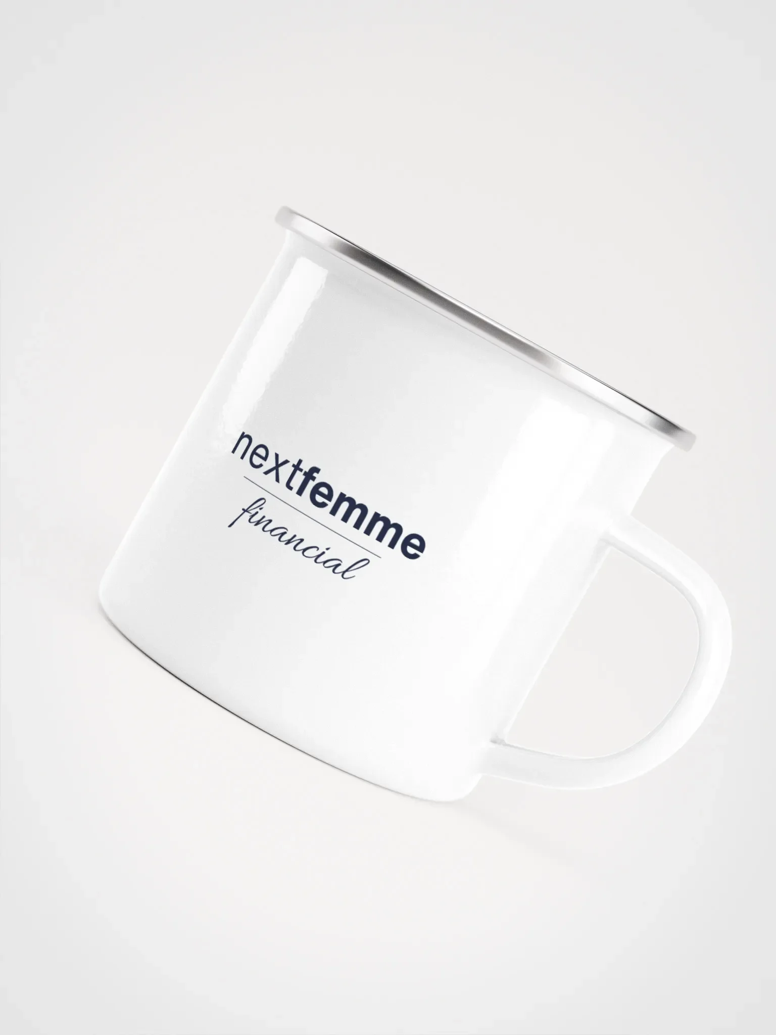 Wanderlust Enigma Enamel Mug with Navy Logotype product image (5)