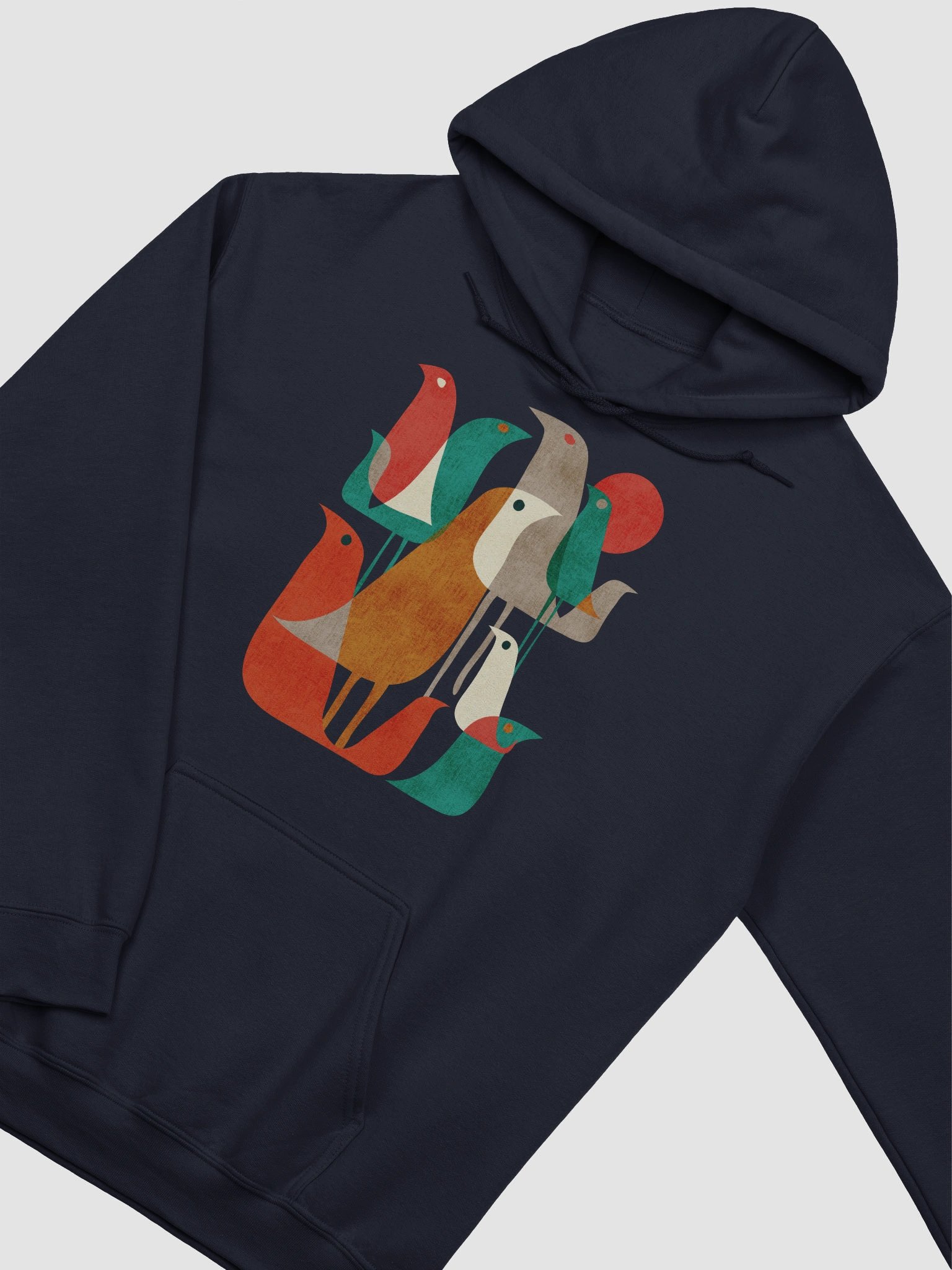 Mid-century birds graphic hoodie product image (15)
