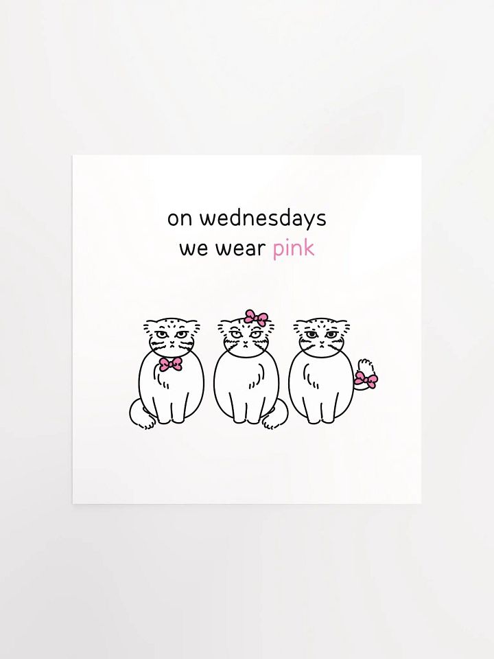 Pink Wednesdays Manul - Matte Poster product image (1)