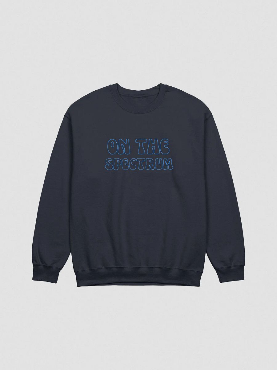 ON THE SPECTRUM OUTLINE (lg. design, aqua thread) embroidered crewneck product image (13)