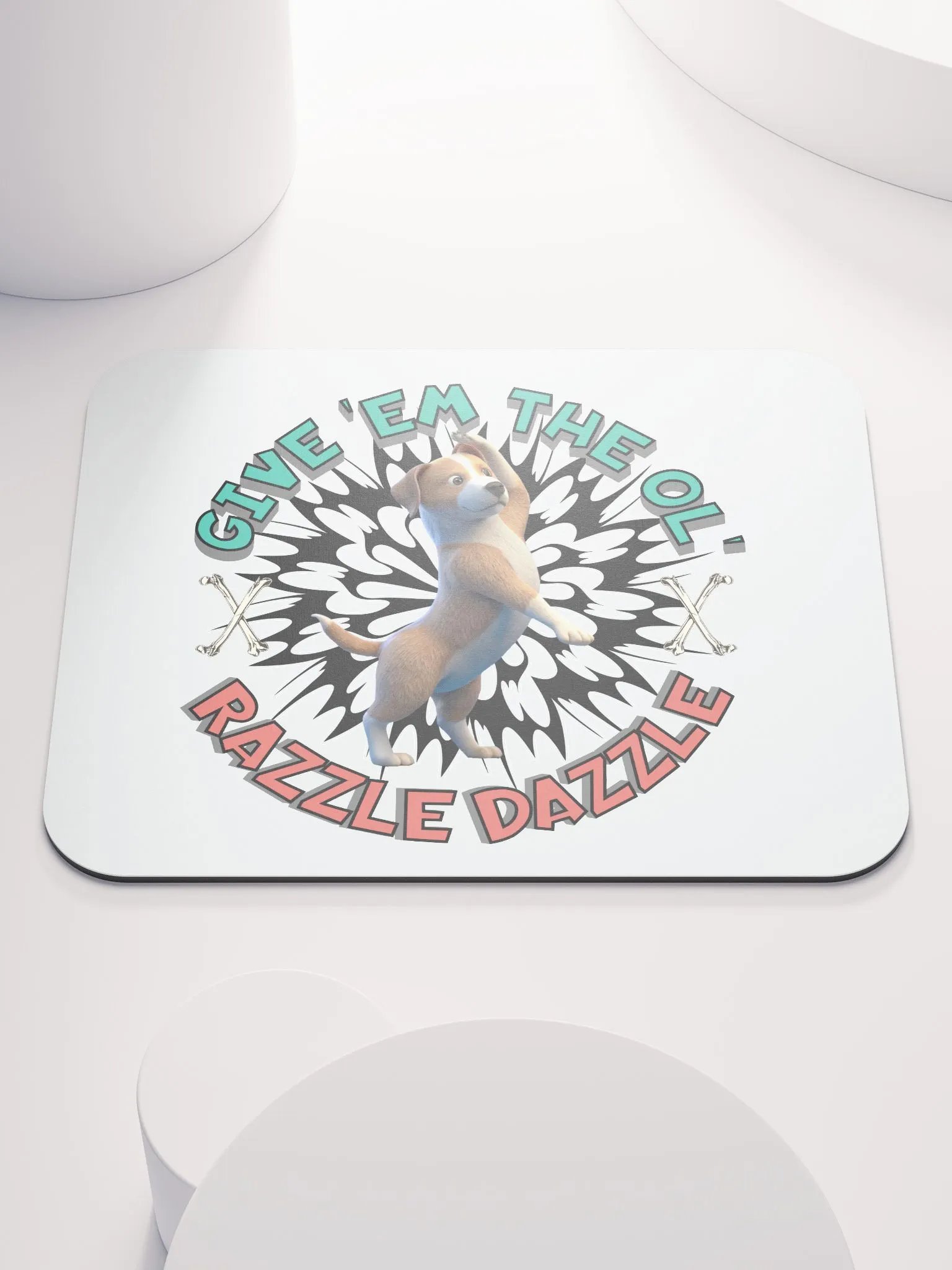 Razzle Dazzle Dog Mouse Pad product image (1)