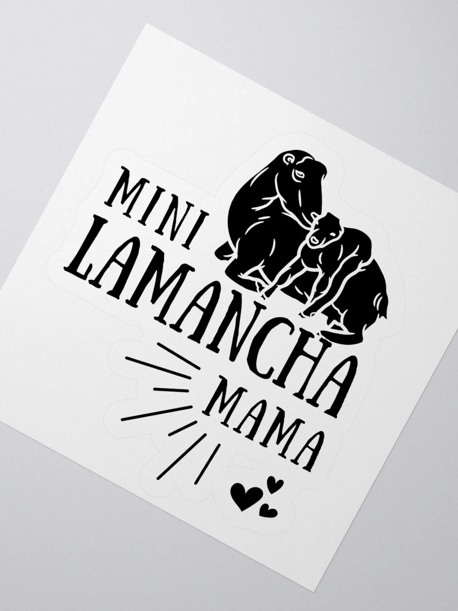 Mini Lamancha Mama KISS Cut Stickers product image (4)