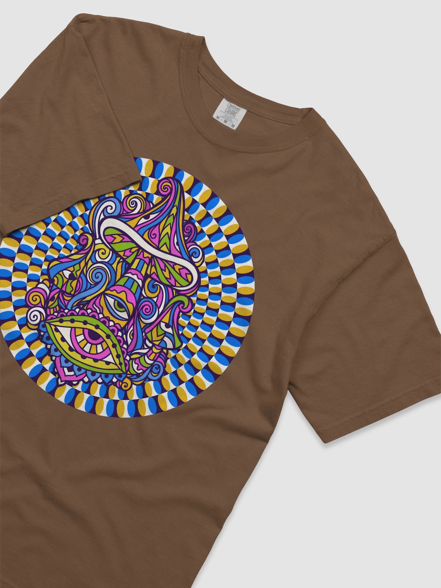Psychedelic Mushroom Swirl Confort Color 1717 T-Shirt product image (23)