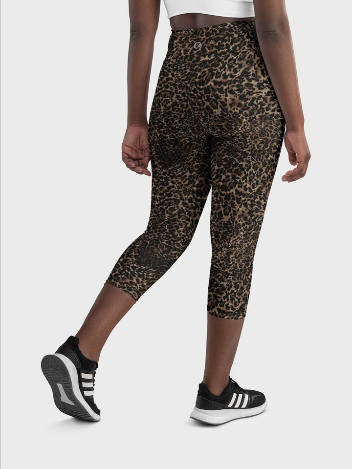 Capri Leggings "Chic Dark Brown Leopard" Printed product image (2)