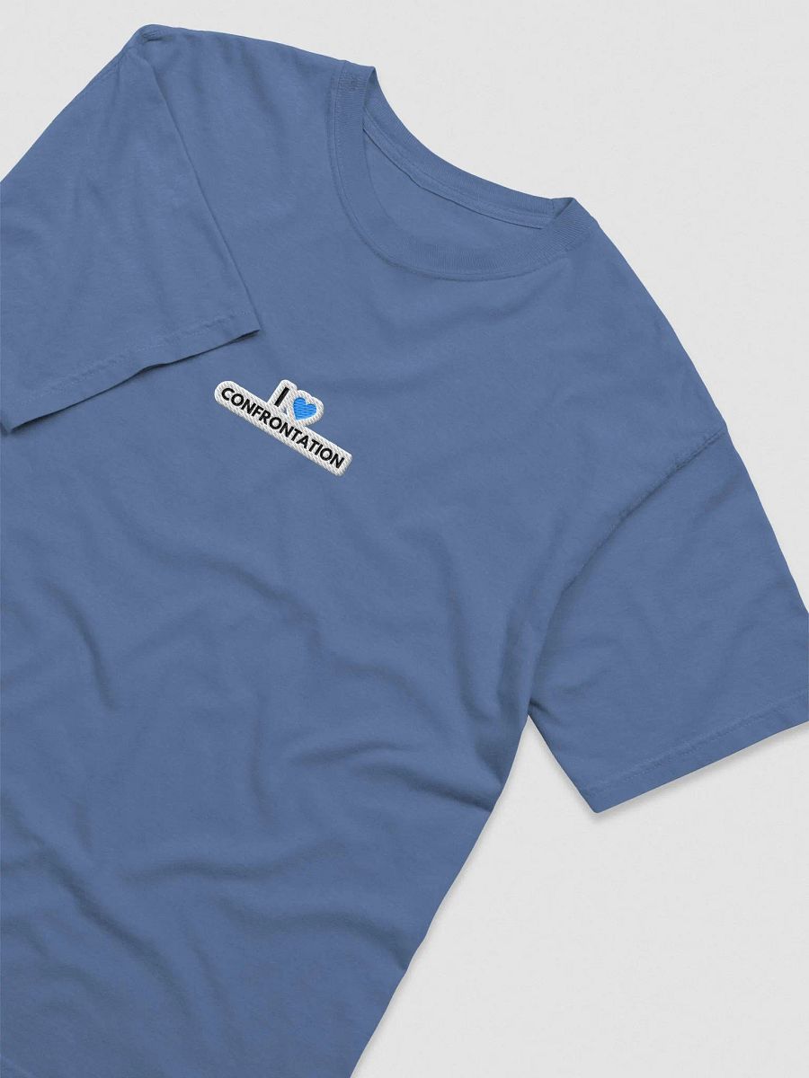 I <3 Confrontation embroidered garment-dyed tee (light blue bubble design) product image (3)
