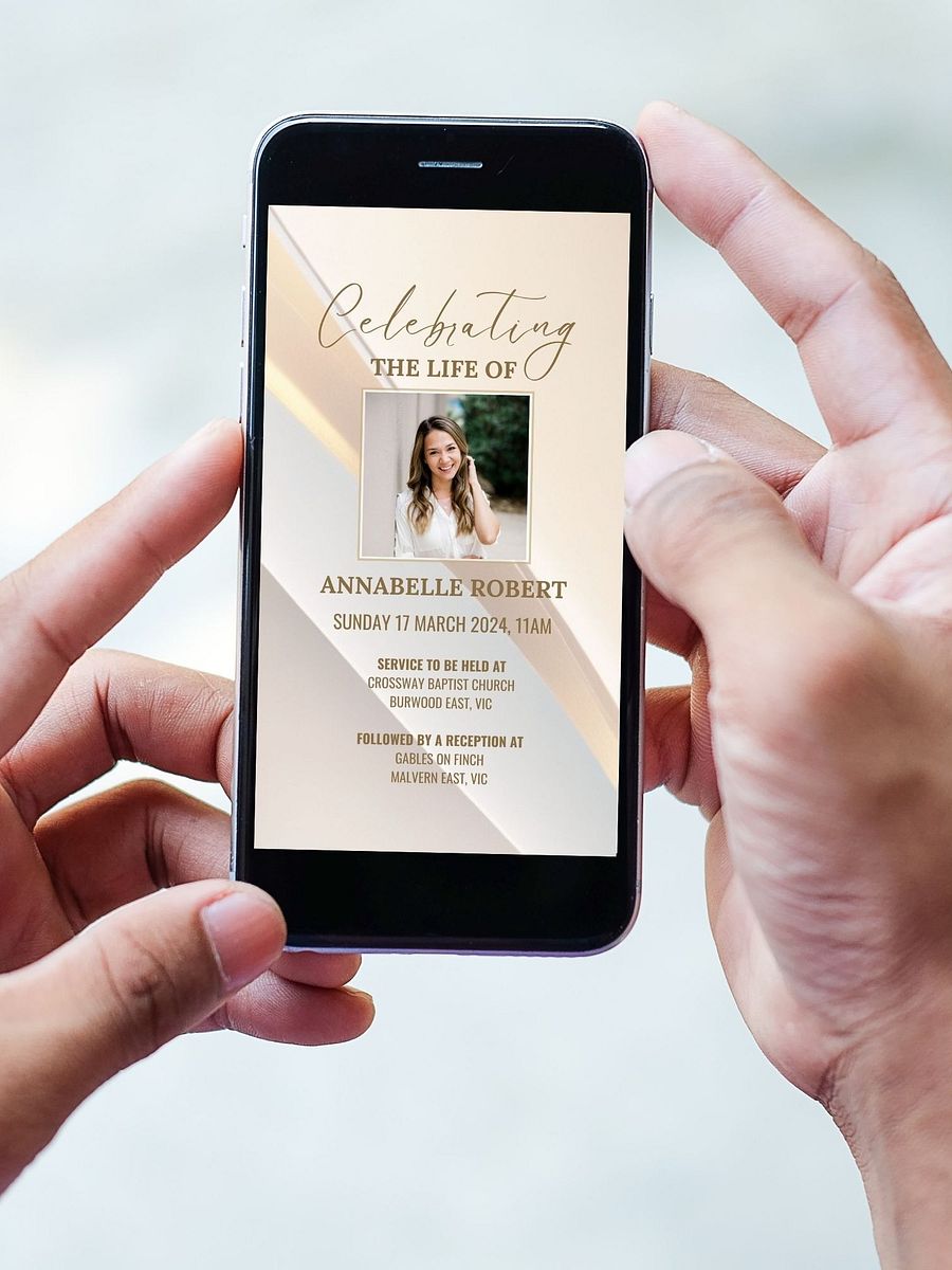 Light Golden Tones Evite Canva Template product image (4)