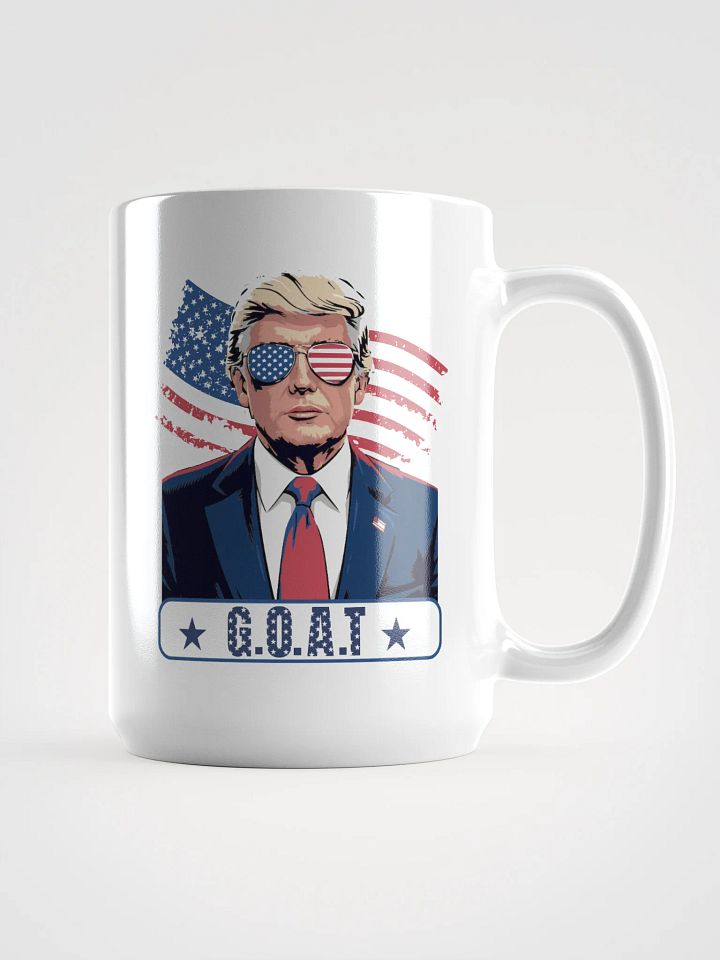 Trump GOAT – Patriotic USA Flag Sunglasses Design MUG product image (1)