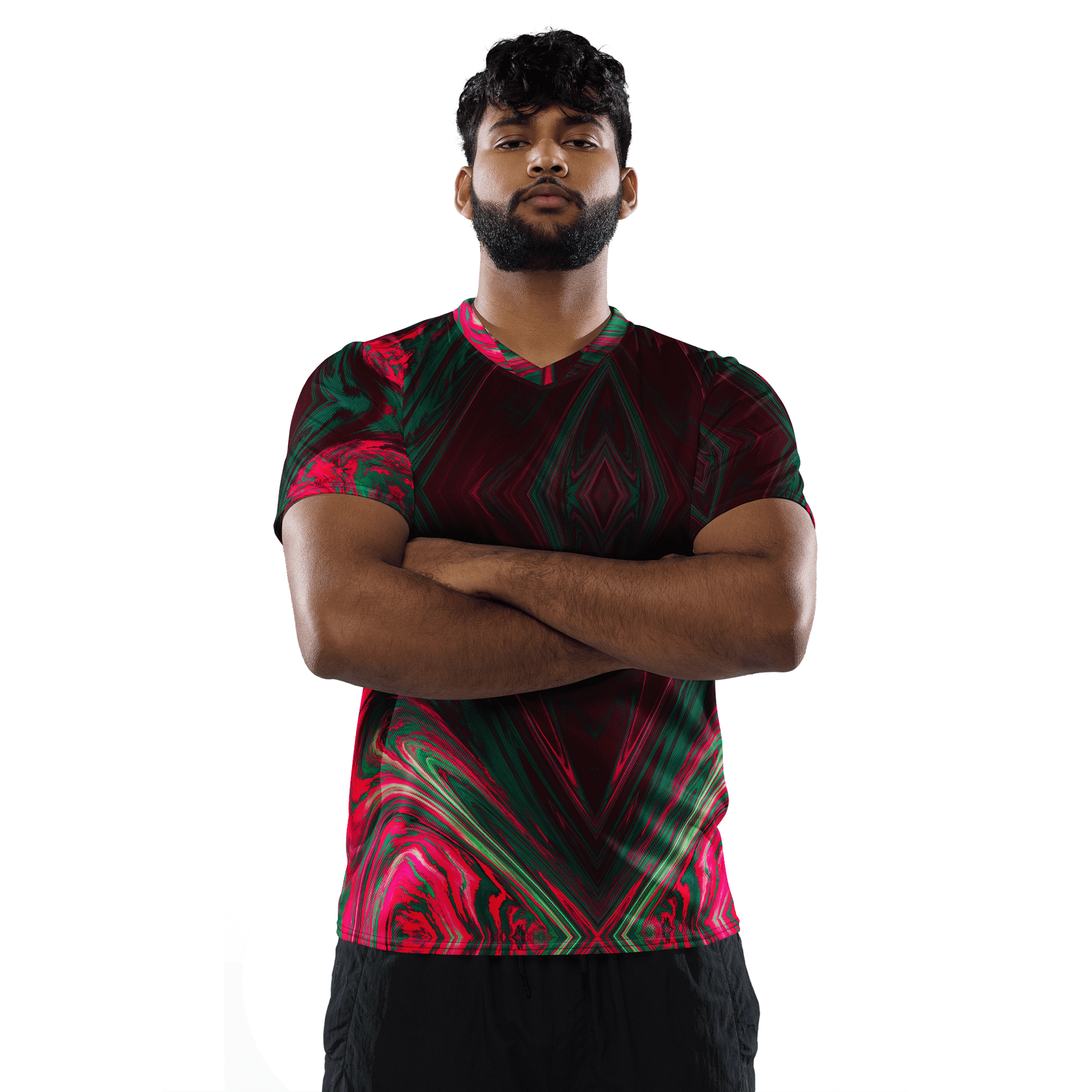 Crimson Rift Boxy Football Jersey product image (2)