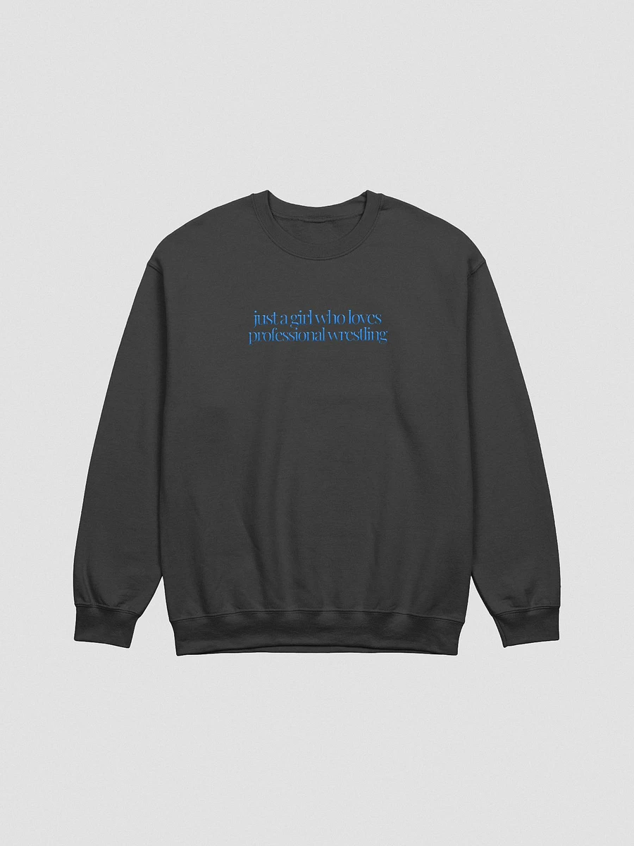 Just A (Wrestling) Girl Embroidered Pullover - Light Blue Font product image (1)