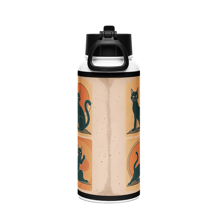 Black Cat Yoga Stainless Steel Bottle product image (2)