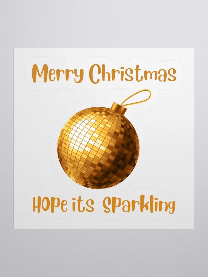 Sparkling Christmas Mirrorball Sticker - Gold product image (3)