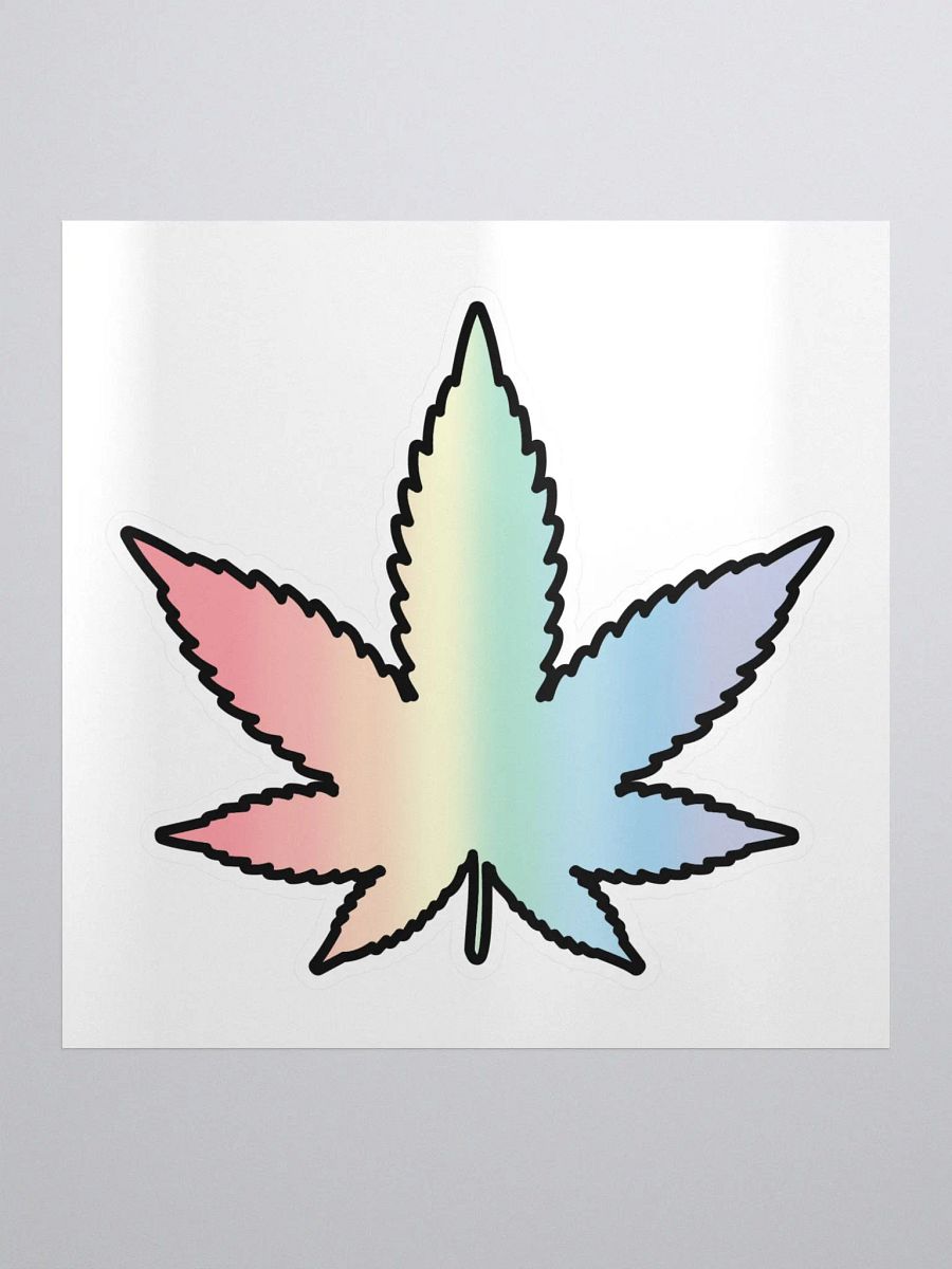 Pastel Rainbow Weed Leaf Sticker product image (1)