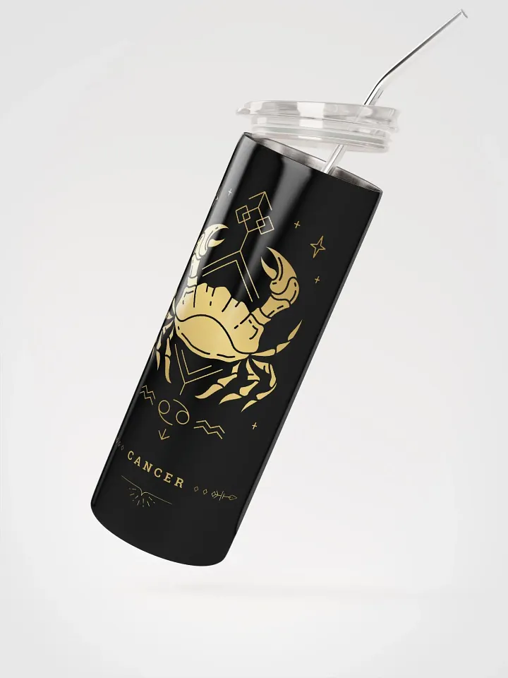 Golden Celestial Cancer Zodiac Stainless Steel Tumbler: Embrace Cosmic Elegance! ♋✨ product image (2)