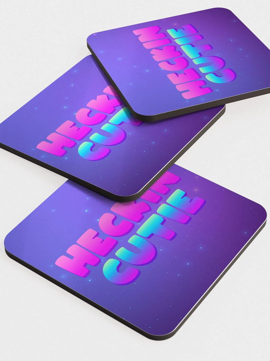 Heckin Cutie Glossed Cork Coaster product image (5)