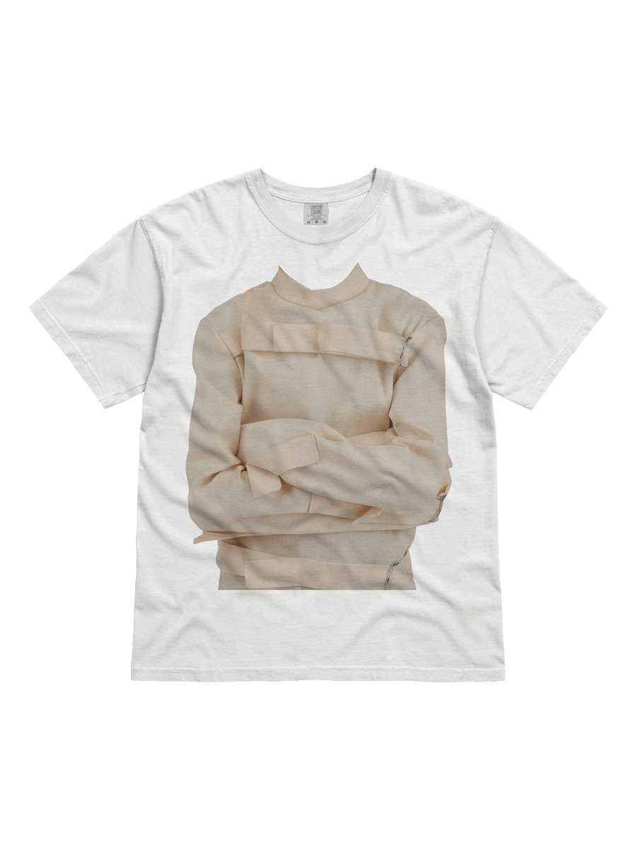 The @nathyn.trees Bat-shit Crazy Straight Jacket T in White product image (1)