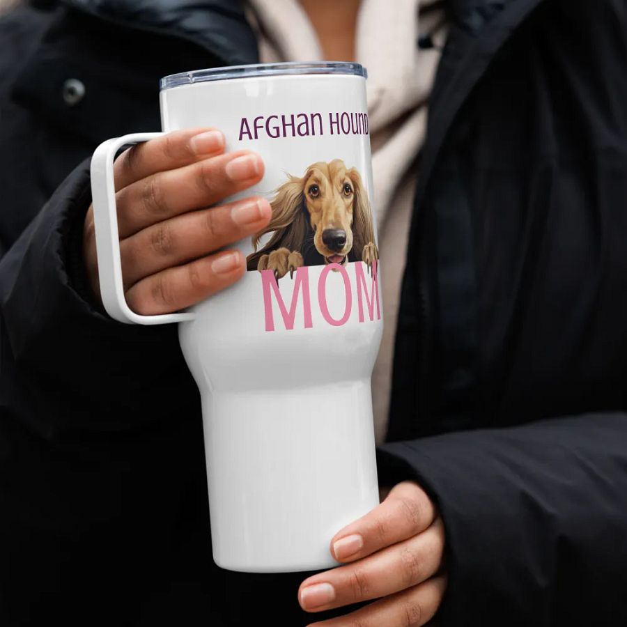 Afghan Hound Pup Mom Love Travel Mug product image (11)