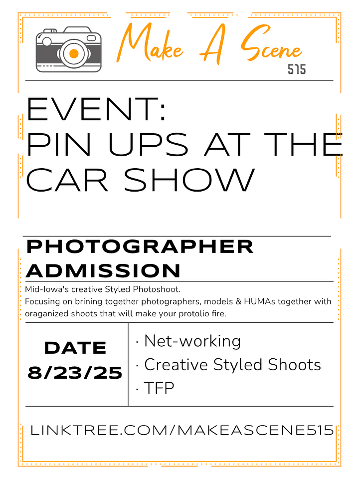 Pin Ups at the Car Show Photographer Ticket product image (1)