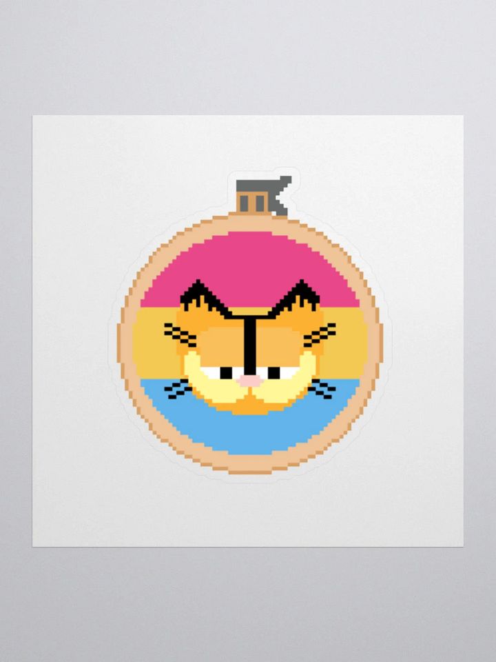 Garfield cross stitch sticker (pansexual) product image (1)