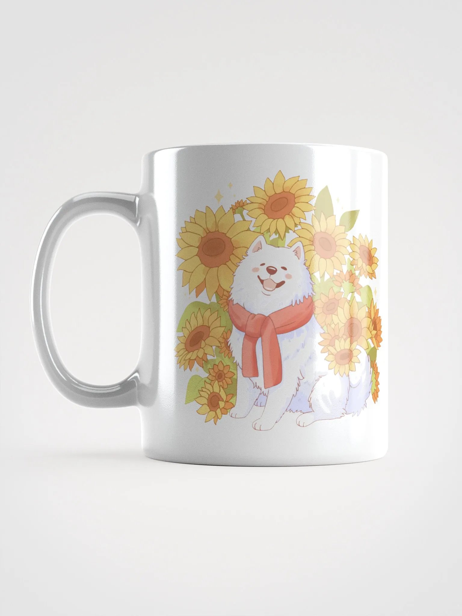 Sunflower Samoyed Pup Double Vision Mug product image (6)