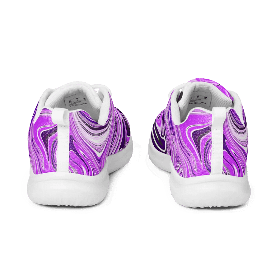 Women's Athletic Shoes - Purple Digital Fluid Art product image (9)