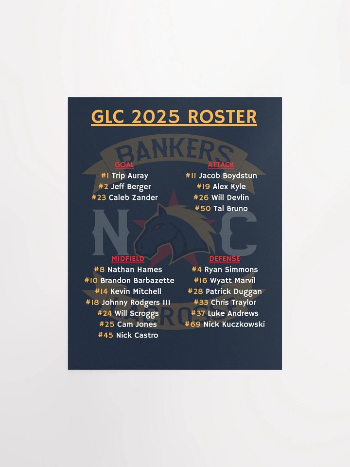 GLC 2025 Roster Poster product image (1)