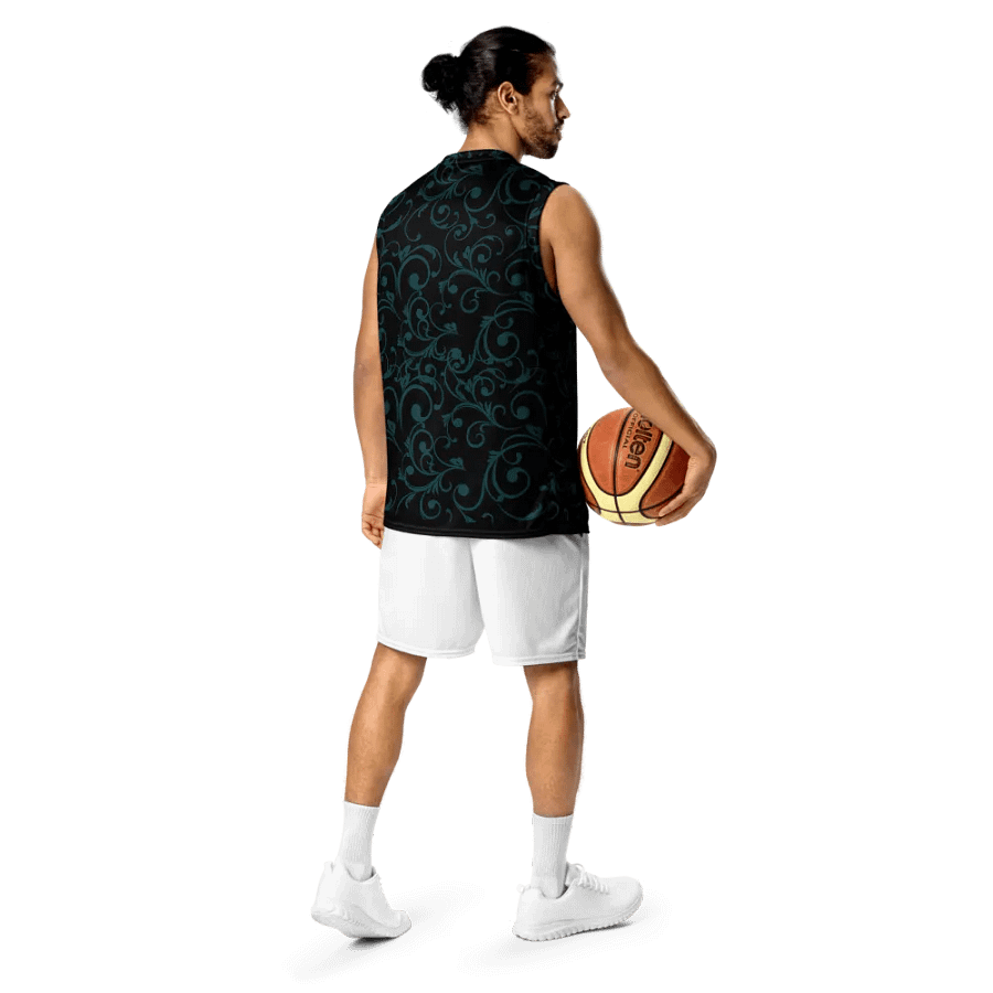 Dark Teal Basketball Jersey product image (11)