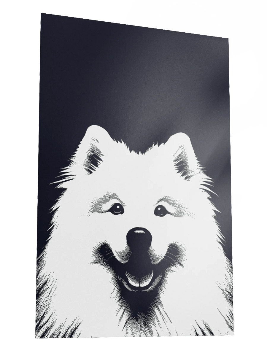 Samoyed Black & White Pop Art Aesthetic Style Print product image (3)