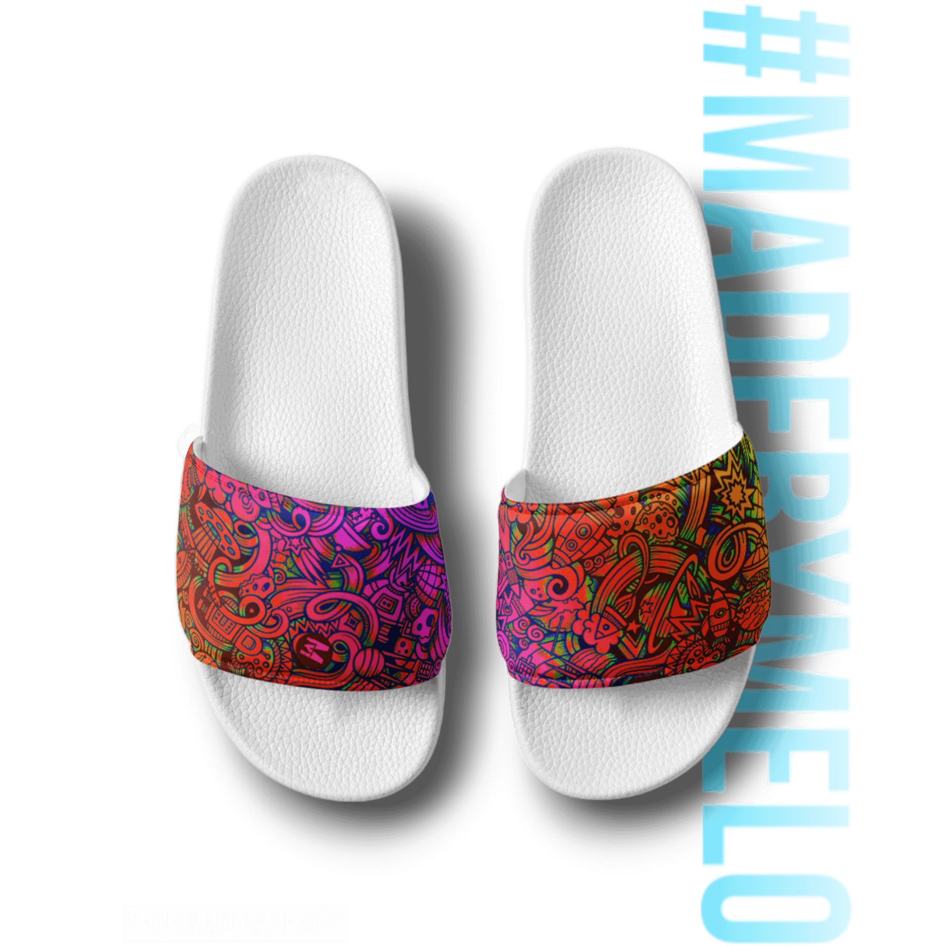 Rainbow Space Scribble - Women's Slides | #MADEBYMELO product image (3)