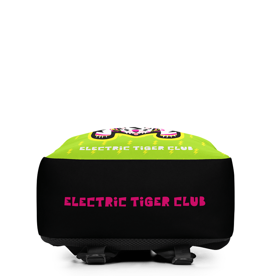 White Electric Tiger on Lime & Pink - Backpack product image (6)