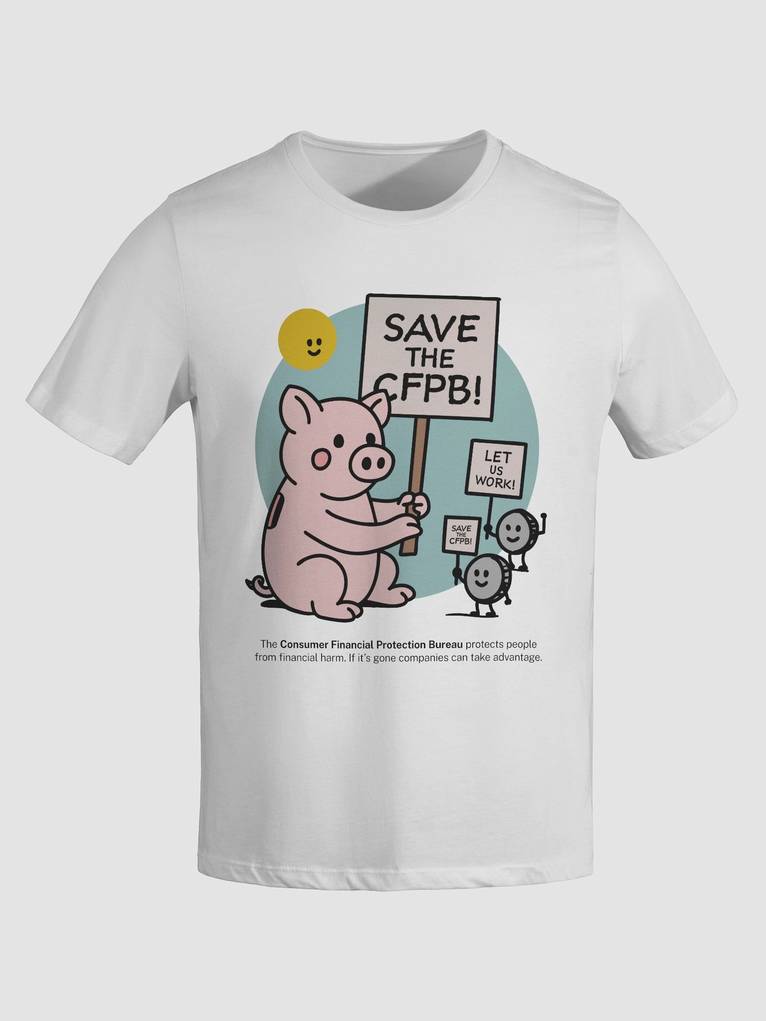 CFPB Piggy Bank Picket Women's Cut T-Shirt product image (39)