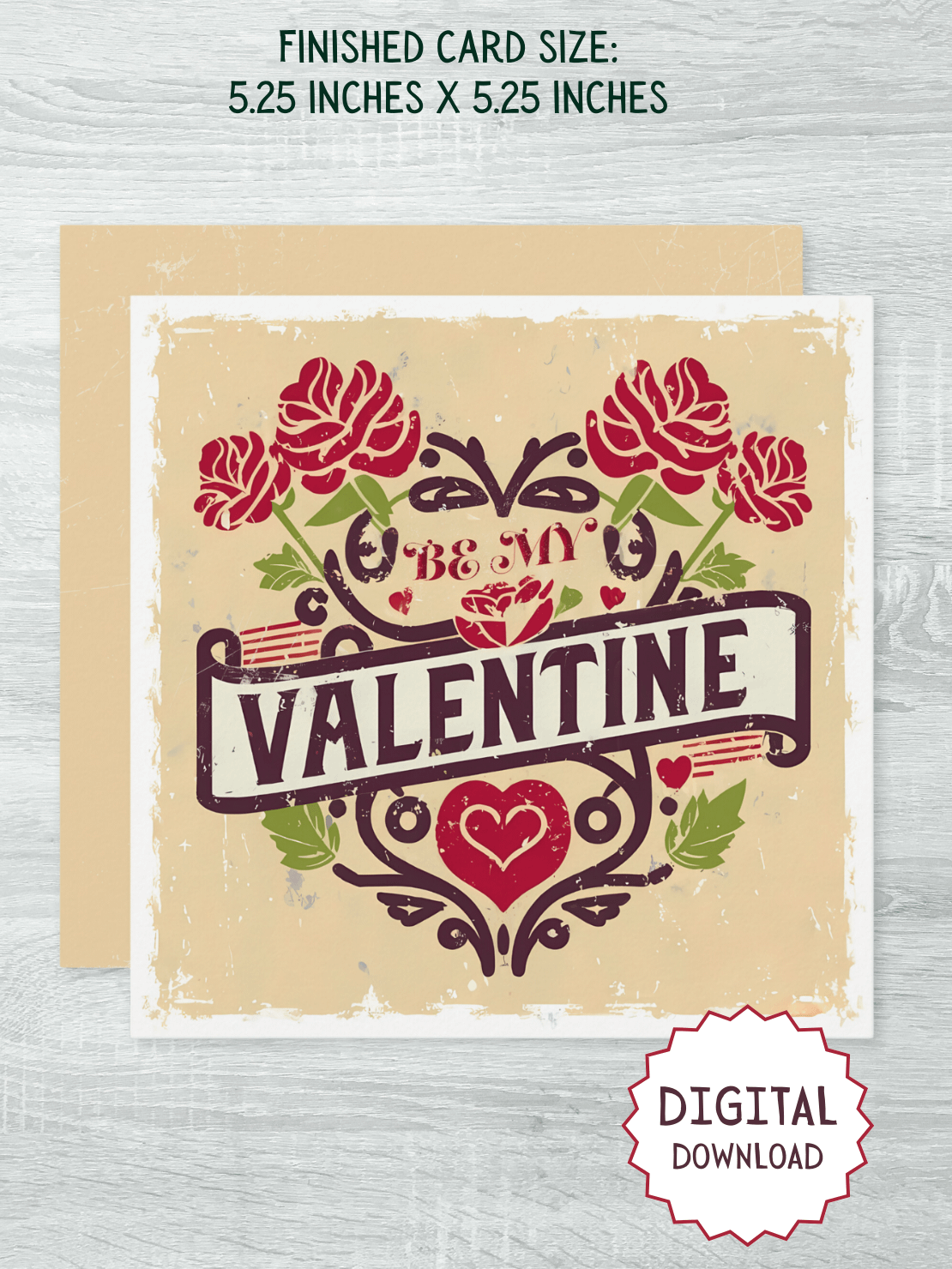 Be My Valentine, Vintage Valentine card product image (2)