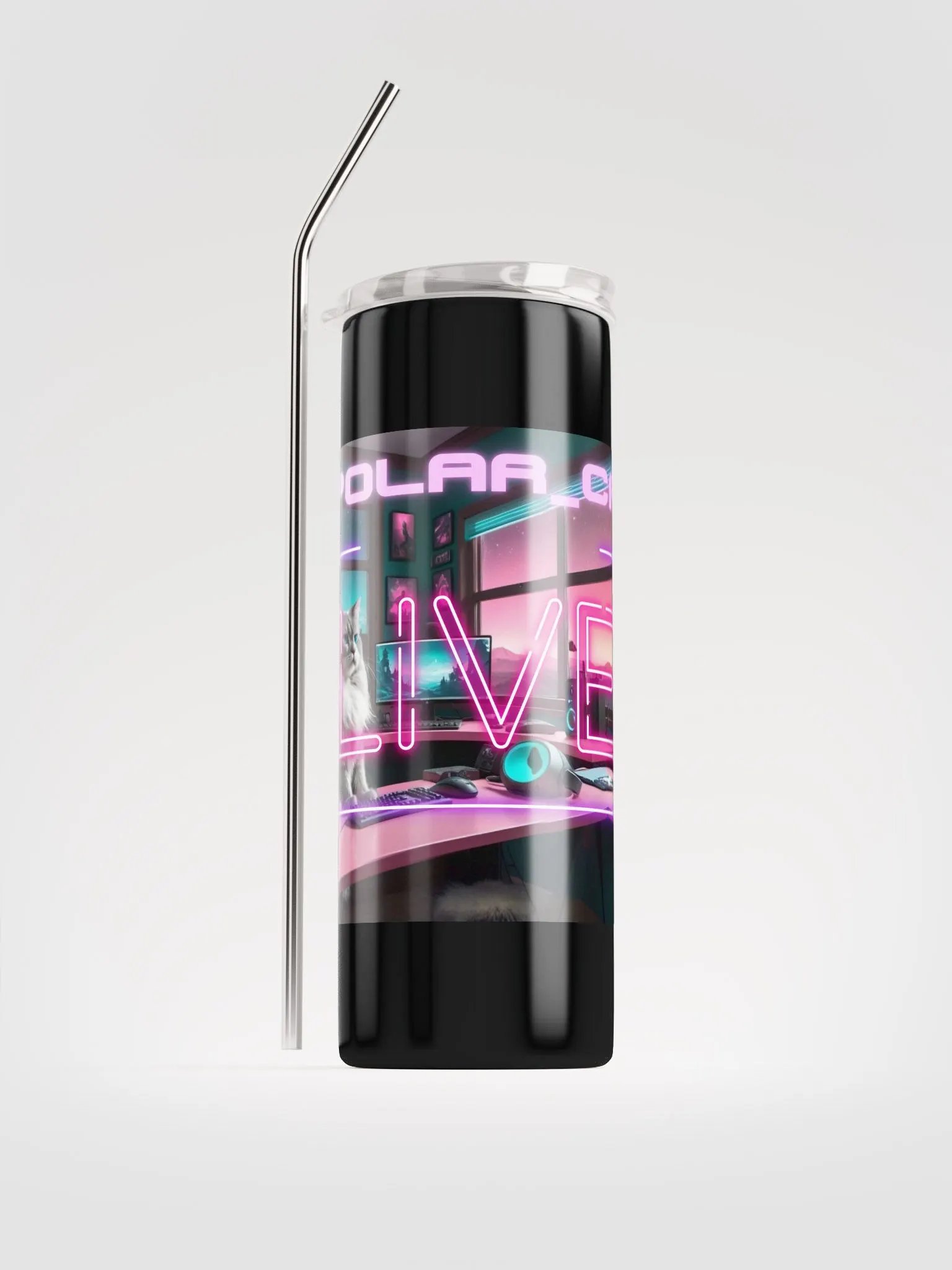Bipolar_Cath Water bottle with straw product image (1)