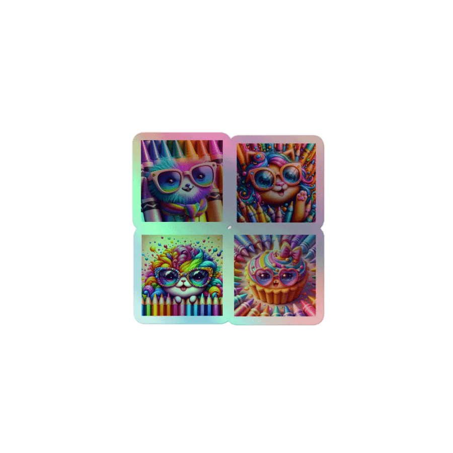 Whimsical Creatures Holographic Sticker Set product image (1)