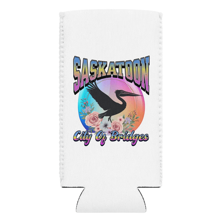 Saskatoon Pelican City Of Bridges Skyline Can Cooler product image (2)
