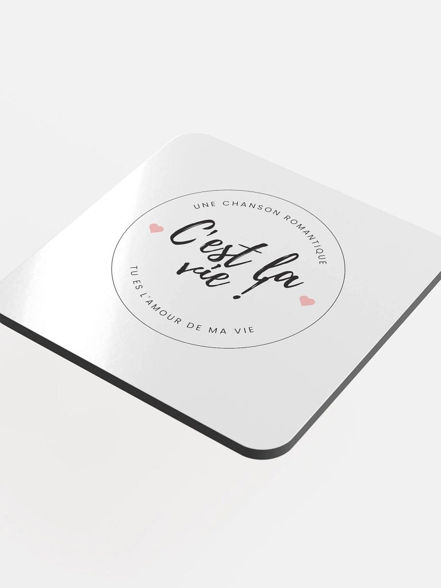 C'est la vie Glossed Cork Coaster product image (4)