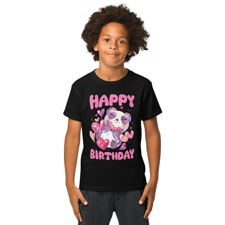 Panda Birthday Celebration Youth Tee product image (1)