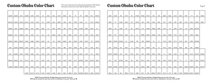 Custom Ohuhu Color Chart - 341 Colors product image (2)